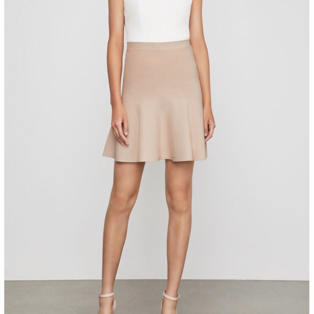 BCBG Ingrid Bare Pink A-line Skirt